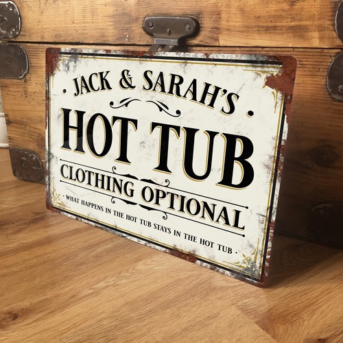 Personalised hot tub sign door - personalised,