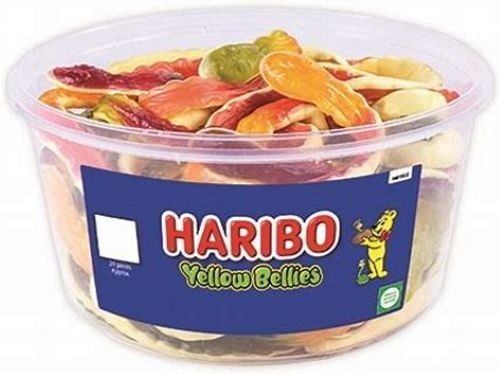 Haribo 767g tub yellow bellies - haribo,