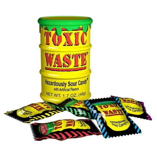Toxic waste yellow - yellow, sweets