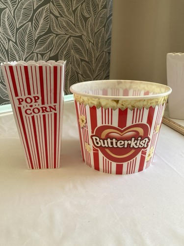 Popcorn tubs plastic - popcorn, x2