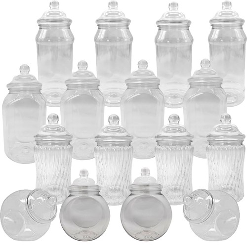 Various plastic sweet - various, jars