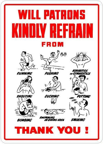 1970 swimming pool rules - 1970's,