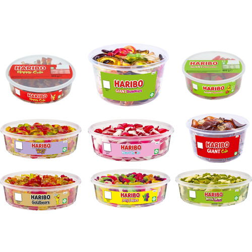 Haribo sweets full tubs - tubs, retro