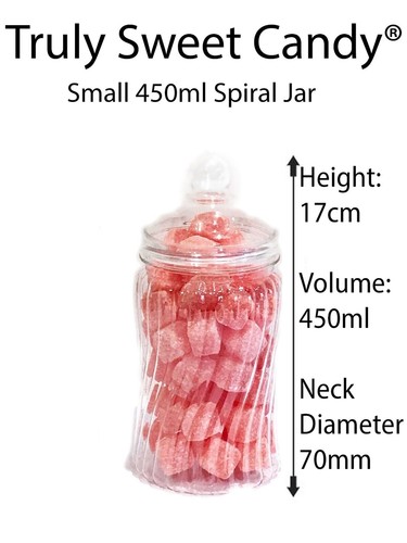 Spiral plastic sweet - spiral, jars