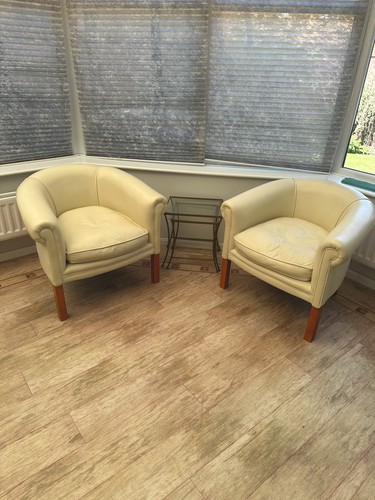 Genuine leather tub - , chairs