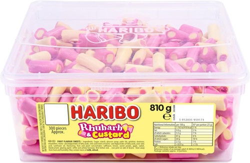 Haribo rhubarb and - rhubarb, custard